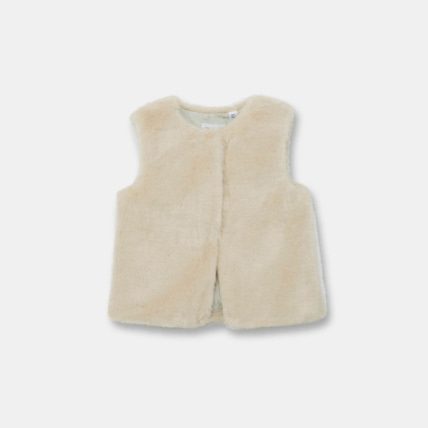 Avis Veste en fausse fourrure beige fille OKAIDI 1