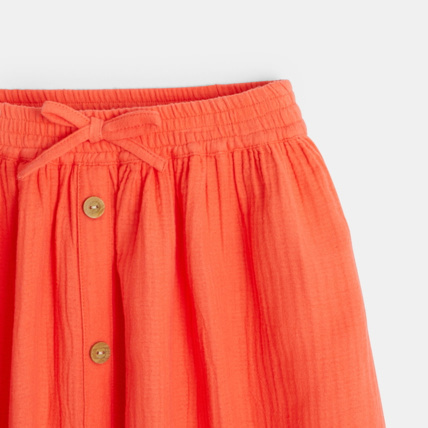 Avis Jupe longue en double gaze de coton orange fille OKAIDI 3