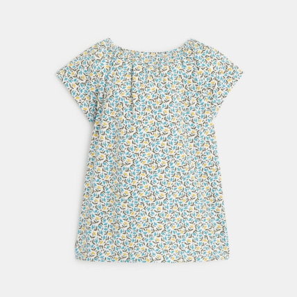 Avis T-shirt imprimé à encolure élastiquée jaune fille OKAIDI 3
