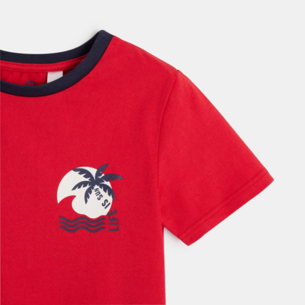 Avis T-shirt manches courtes à motif rouge garçon OKAIDI 3