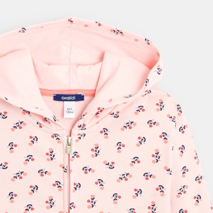 Avis Sweat-shirt zippé imprimé rose fille OKAIDI 3