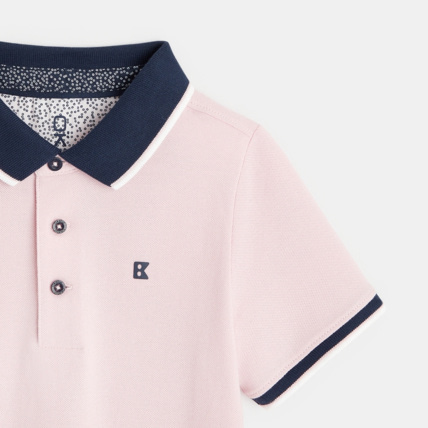 Avis Polo piqué col couleur rose garçon OKAIDI 2