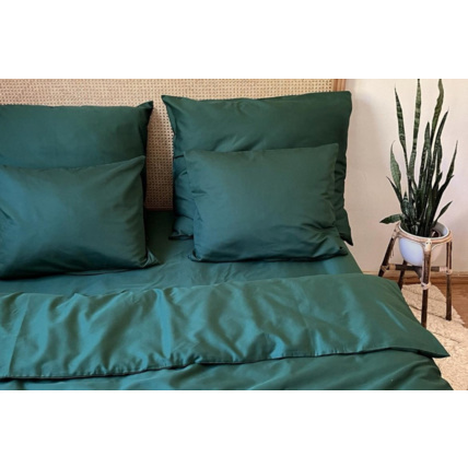 Avis Housse de couette en satin de coton - Vert Émeraude Mon Lit Cabane 4