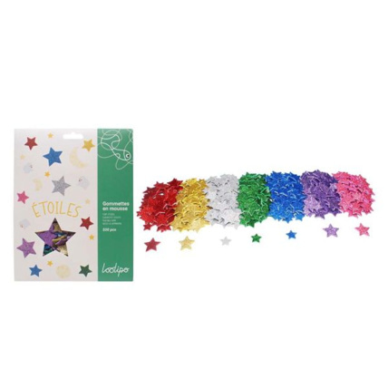 Avis Gommettes En Mousse Pailletée - Maxi Pack Étoiles LOOLIPO 1