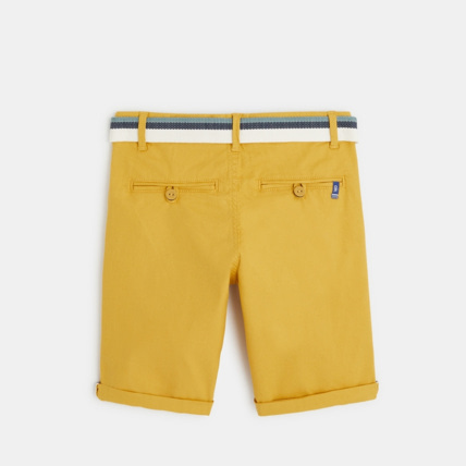 Avis Bermuda slim en toile piquée jaune garçon OKAIDI 4