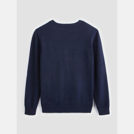 Avis Gilet fin col V bleu garçon OKAIDI 2