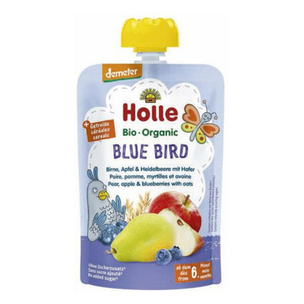 Avis Blue Bird - Gourde poire, pomme, myrtilles et avoine Holle 1