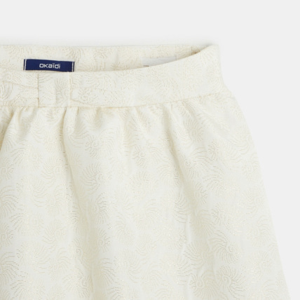 Avis Jupe de cérémonie motif jacquard blanche fille OKAIDI 2
