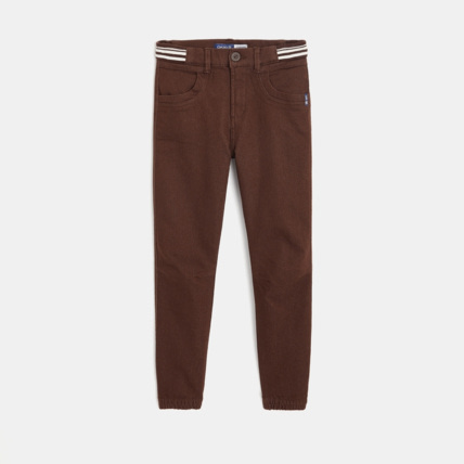 Avis Pantalon carrot en toile marron garçon OKAIDI 2