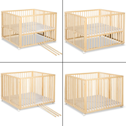Avis Parc bébé réglable en bois avec roulettes intégrées JONAS KLUPS 8