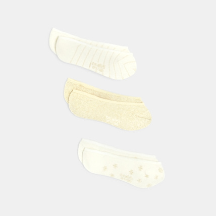 Avis Chaussettes invisibles fantaisie (lot de 3) blanches fille OKAIDI 1