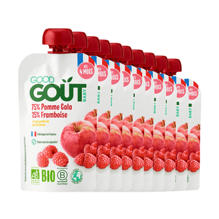 Avis Pack de 10 gourdes Pomme Framboise Bio Good Goût 1