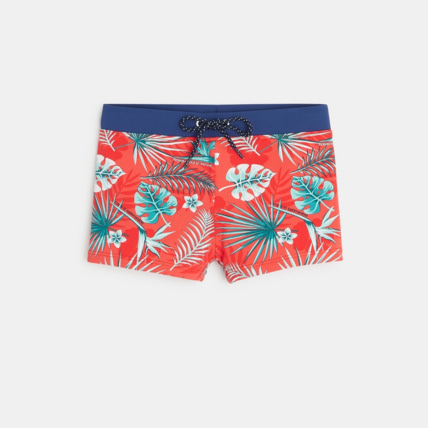 Avis Boxer de bain imprimé orange garçon OKAIDI 1