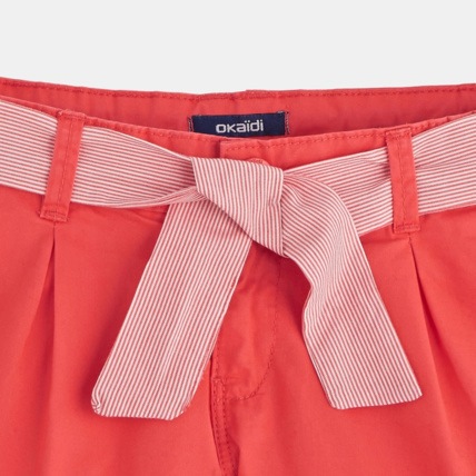 Avis Short en toile rouge fille OKAIDI 3
