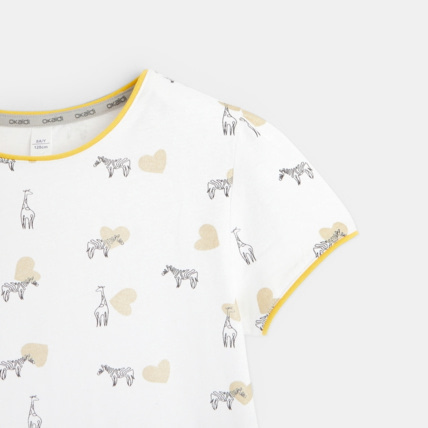 Avis Pyjama short jersey safari blanc fille OKAIDI 2