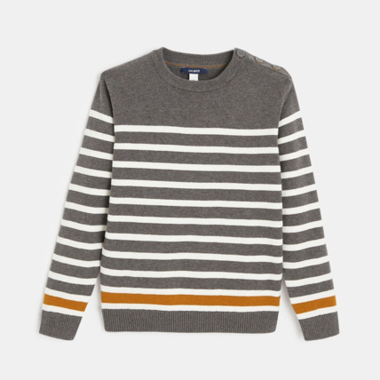 Avis Pull marin en tricot gris garçon OKAIDI 1