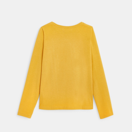Avis T-shirt à motif irisé Fleur jaune fille OKAIDI 3