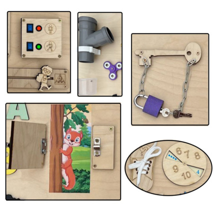 Avis Tableau d'activité et d'éveil busy board en bois LOUANE BB-BOOM 7