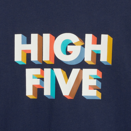Avis T-shirt à message "High Five" bleu garçon OKAIDI 2