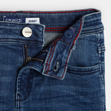 Avis Jean skinny ultra-résistant bleu garçon OKAIDI 4