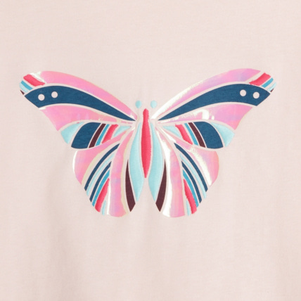 Avis T-shirt manches courtes à motif Papillon rose fille OKAIDI 2