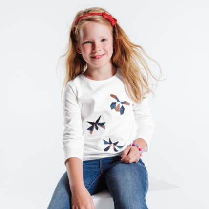 Avis T-shirt en coton biologique blanc fille OKAIDI 1