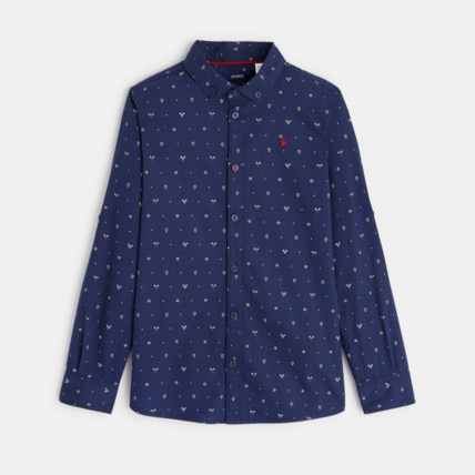 Avis Chemise en popeline imprimée bleue garçon OKAIDI 2