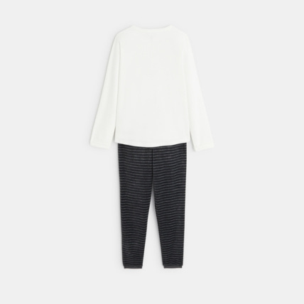 Avis Pyjama 2 pièces en velours motif panda blanc fille OKAIDI 3