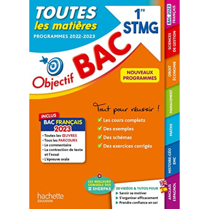 Avis Objectif Bac - Toutes les matières 1re STMG (nouveaux programmes) Hachette Éducation 1