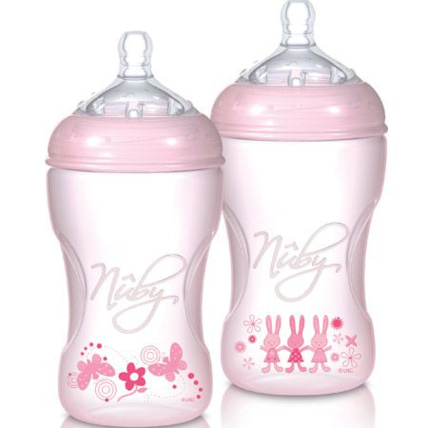 Avis Biberon 330ML Débit moyen 3 Mois  NUBY 1