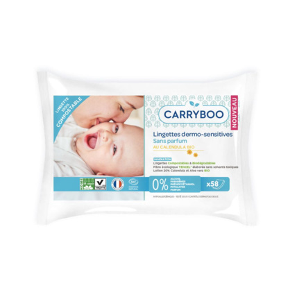 Avis Lingettes dermo-sensitives sans parfum  CARRYBOO 1