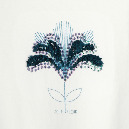 Avis T-shirt manches longues à motif brodé vert fille OKAIDI 3