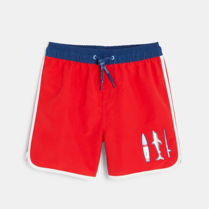 Short de bain bicolore rouge garcon OKAIDI Comparateur Avis Prix