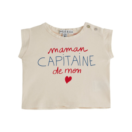 Avis Tee-shirt “Maman Capitaine de mon Coeur” Crème Emile et Ida 2
