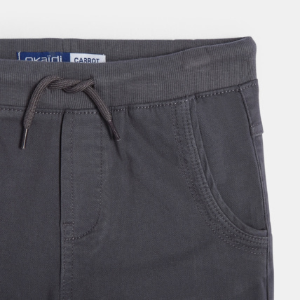 Avis Jogpant uni en toile stretch gris garçon OKAIDI 3