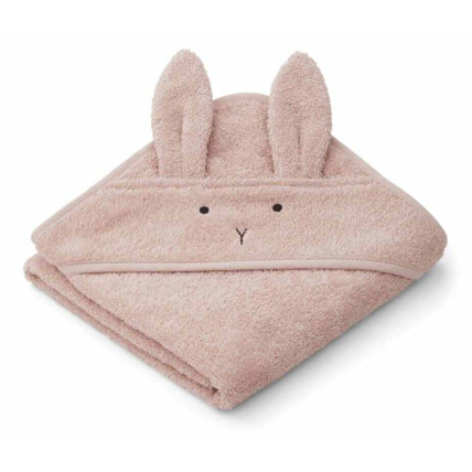 Avis Sortie de bain bébé à capuche Albert rabbit rose LIEWOOD 1