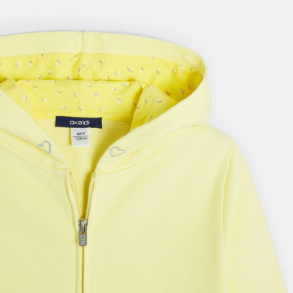 Avis Sweat zippé à capuche jaune fille OKAIDI 3