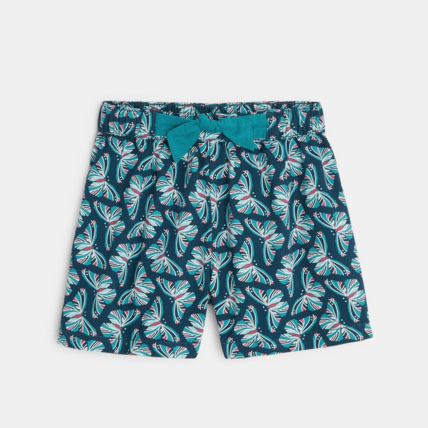 Avis Short en toile motif papillons vert fille OKAIDI 1