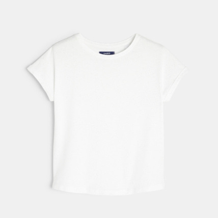 Avis T-shirt pailleté blanc fille OKAIDI 2