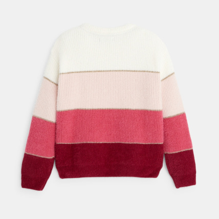 Avis Pull rayé col rond violet fille OKAIDI 3