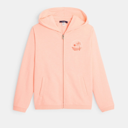 Avis Sweat molleton flammé zippé rose fille OKAIDI 1