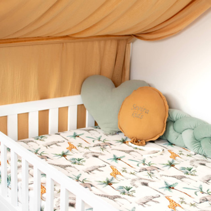 Avis Drap-housse en satin de coton, Safari Sevira Kids 5
