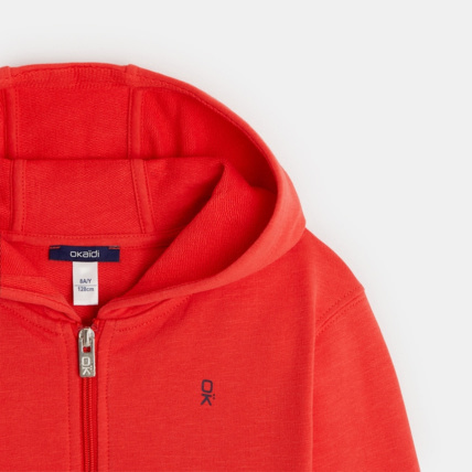 Avis Sweat-shirt uni à capuche rouge garçon OKAIDI 3