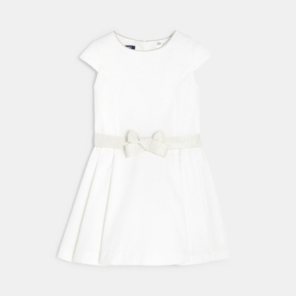 Avis Robe chic ceinturée blanche fille OKAIDI 1