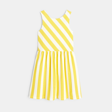 Robe rayée jaune outlet