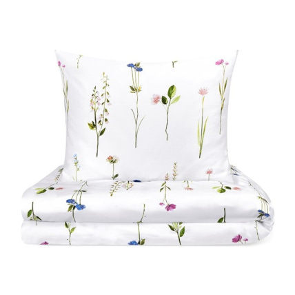 Avis Housse de couette en satin de coton - Bleuets Mon Lit Cabane 1