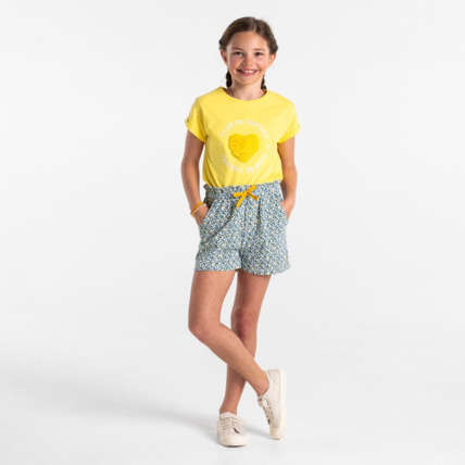 Short en jersey imprim jaune fille OKAIDI Comparateur Avis Prix