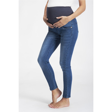 Avis Jean de grossesse coupe slim avec bandeau haut Prémaman 2