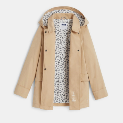 Avis Trench déperlant à capuche beige fille OKAIDI 3