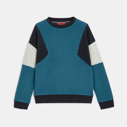Avis Sweat-shirt colorblock bleu garçon OKAIDI 2